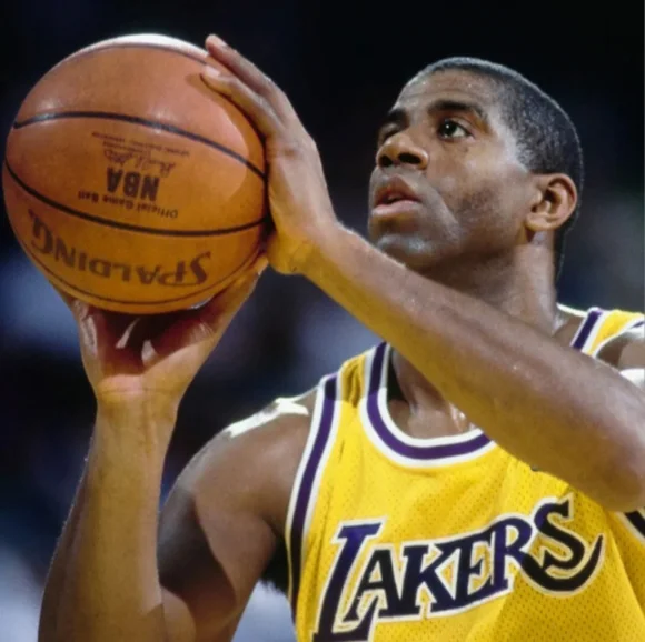 Magic Johnson (Mitchell/Ness)-(Lakers)-(1984-85)-(Yellow)-(Size:XL)-(New)-$100 - Picture 2 of 11